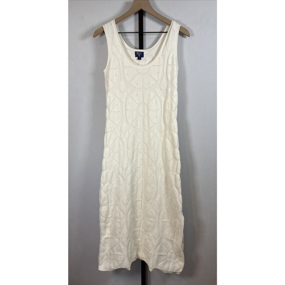 Roller Rabbit Target Floral Terry Ankle Dress Women's Medium Cream Beach Coastal